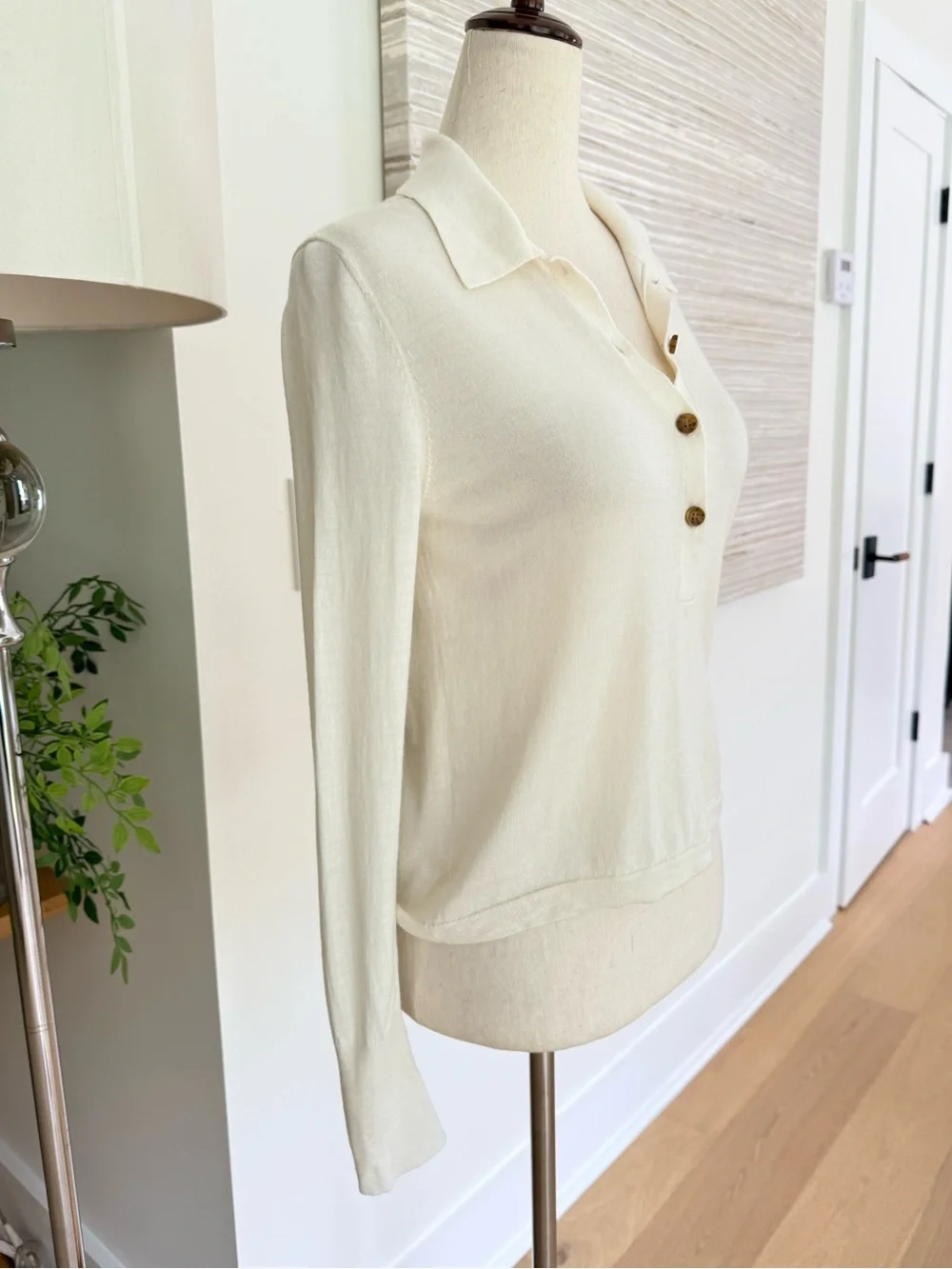 Jenni Kayne Grayson 100% merino wool polo sweater size XS.